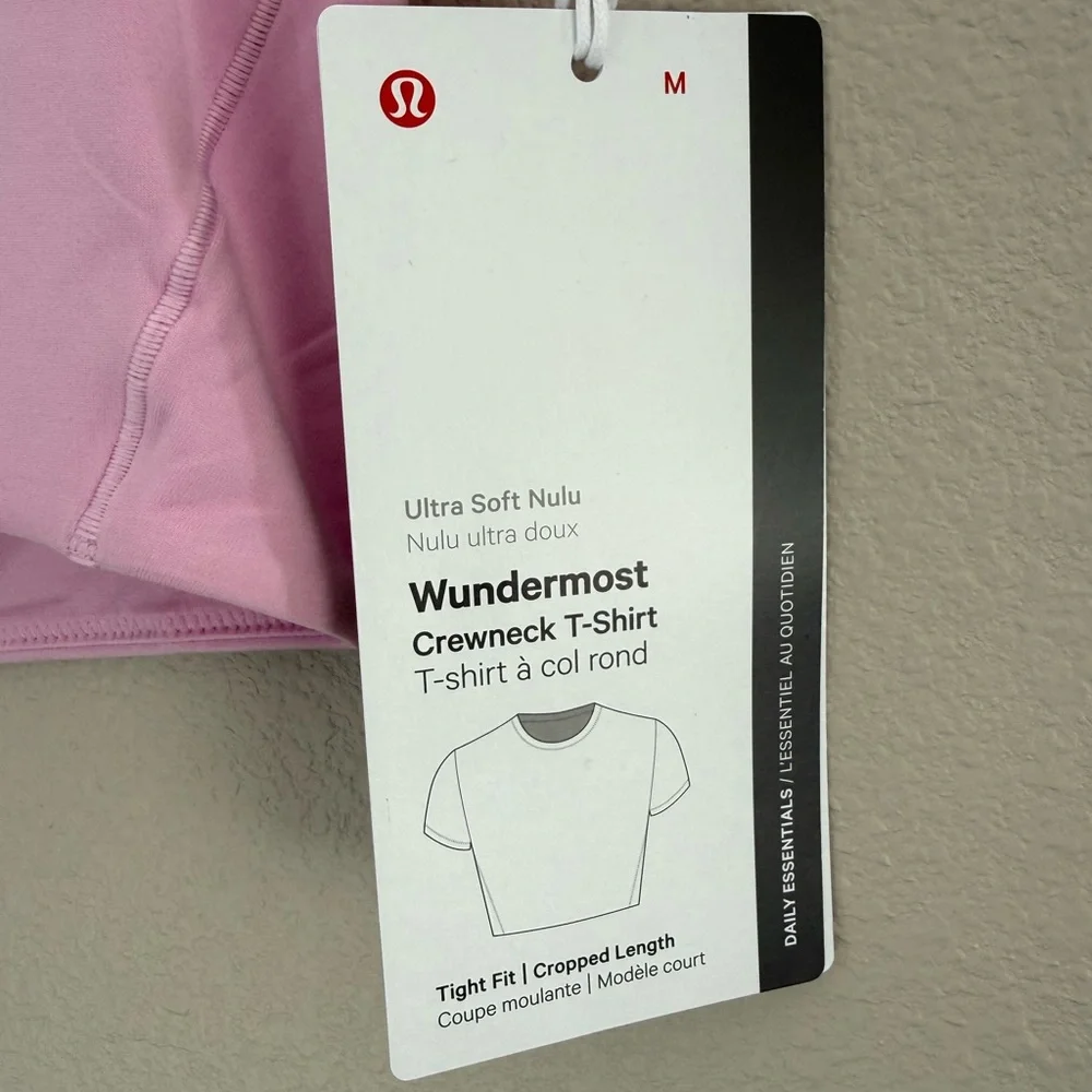 NEW - Lululemon - Wundermost Ultra-soft Nulu Crewneck T-Shirt - Vital Pink - Picture 9 of 14
